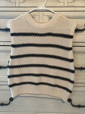 moon & madison Cream Chunky Knit Sweater Vest